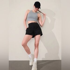 Athleta Trekkie North Mid Rise Short in Black.